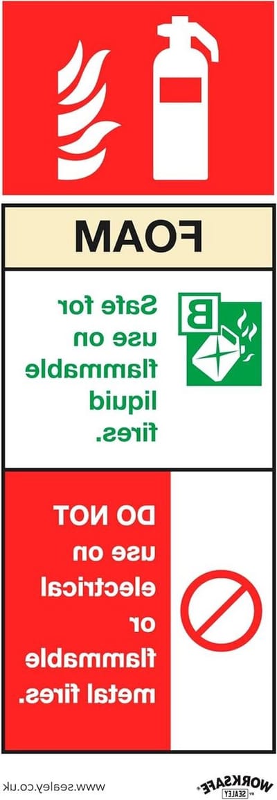 Veiligheidsbord Brandblusser - Noodinstructie bord - Veilige werkomgeving - Zelfklevend vinyl - 10 stuks - Meerkleurig