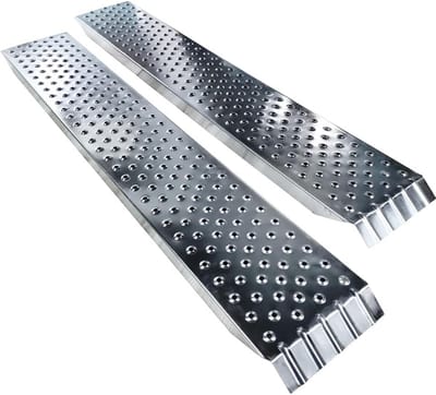 2 Stalen Laadhellingen Heavy Duty 400 kg Max Belasting voor Bestelwagen Grasmaaier ATV Quad