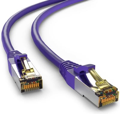 LogiLink CQ306VS RJ45 Netwerkkabel, patchkabel CAT 6A S/FTP 3.00 m Violet Vlambestendig, Halogeenvrij, Snagless 1 stuk(s)