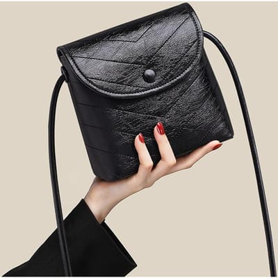 Nieuwe Emmer Tas Eén-schouder Echt Leer Dames Tas Crossbody Tas Mini Kleine Tas Mobiele Telefoon Tas gray