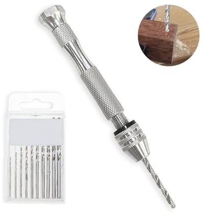 SnelShoppen - Handboor Set, Mini Boor Set voor Resin Casting Mallen, 0.8-3 mm Twist Bits, Handboor, Kleine Boor voor Creatief Klussen, Houtsnijwerk, D