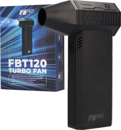 FBT120 - Super Power Turbo Fan Luchtpistool - Stofblazer - BBQ Blazer Accesoires - BBQ aansteker - 3 Standen - 130000 RPM - Windkracht van 187.2 km/u - 120 GR stuwkracht - Air duster - USB-C Oplaadbaar - Turbo jet fan - Zwart