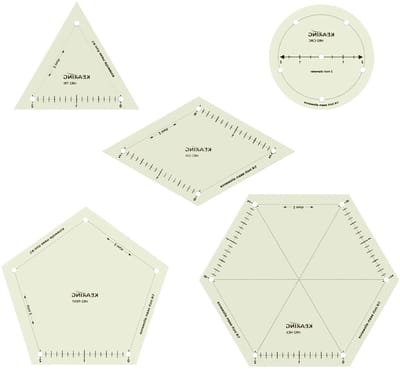 Zoom Liniaal Set - Strijkliniaal Quilten - Stoffen Zomen Maken - Hittebestendig Antislip Ontwerp - 5 stuks 5 inch - Geel