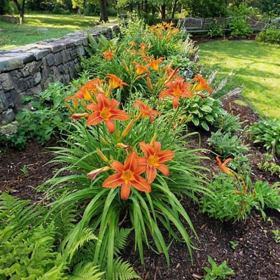 Hemerocallis Sammy Russell - Daglelie planten - Tuin Decoratie - Overvloedige Bloei - 6 stuks - Dieprood