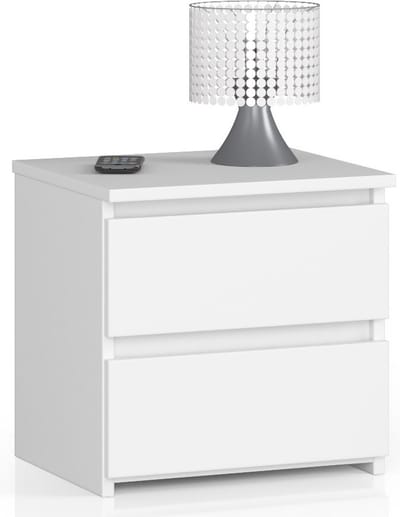 Nachtkastje CL2 met 2 Lades / AKORD Furniture Factory / Wit / 40 x 40 x 35 cm