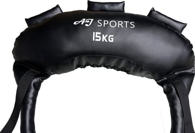 AJ-Sports Bulgarian Power Bag 15kg - Sandbag - Weightbag - Zandzak - Powerbag - Geschikt voor Crossfit & Fitness - Zwart