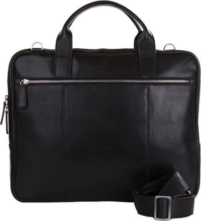 Freddy O Laptoptas Olaf+ Leer - Zwart