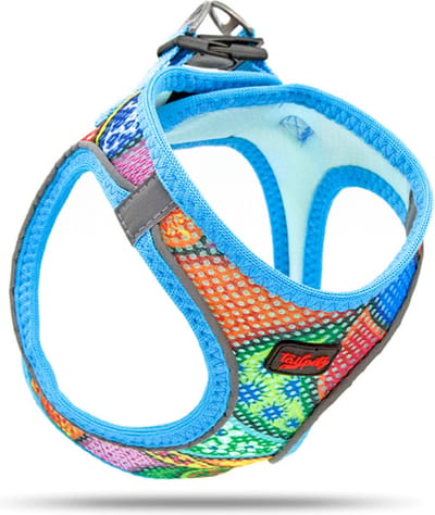 Tailpetz - Air-Mesh Harness - Hondenharnas - Hondentuig - Hondentuigje Kleine Hond - Y Tuig Hond - Harnas Hond - Anti Trek Tuig Hond - Reflecterend - Maat 3XS - Patch