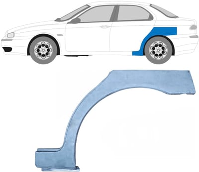 Reparatiepaneel achterspatbord voor Alfa Romeo 156 1997-2005 / Links / SEDAN