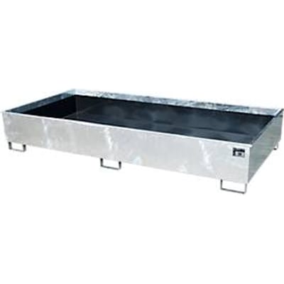 Bauer legbordbak RW 2700-3 PE, met PE inleg, L 2665 x B 1315 x H 440 mm, thermisch verzinkt