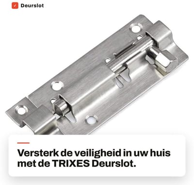 Dailygoods- Deurslot Extra Beveiliging - Deurslot Binnendeur - Deurslot Slaapkamer - Deurslot Toilet - Deurslot Badkamer - Aluminium - 75mm Lengte - Sluitwerk