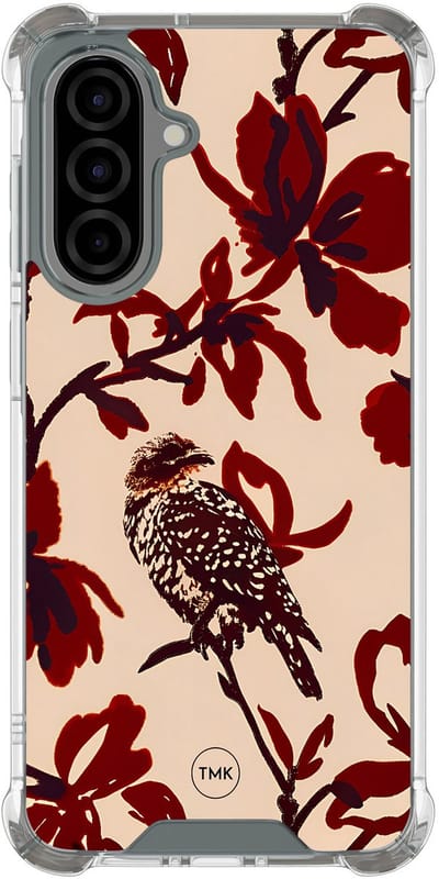 Shockproof hoesje geschikt voor Samsung Galaxy A56 - Bloemenpracht - Schokbestendig - Verhoogde randen - TPU case - Extra Sterke Back Cover - Bloemen - Transparant, Rood