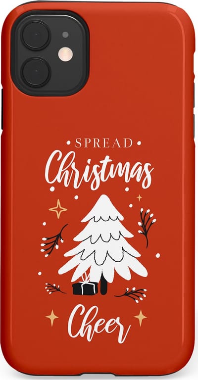 Casetastic hoesje geschikt voor Apple iPhone 11 - Dubbellaagse bescherming - Verspreid het Kerstfeest - Fashion Case - Terracotta