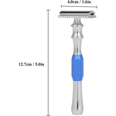 Rasoir de sécurité à Double tranchant, rasoir manuel en acier inoxydable, rasoir traditionnel à Long manche noir