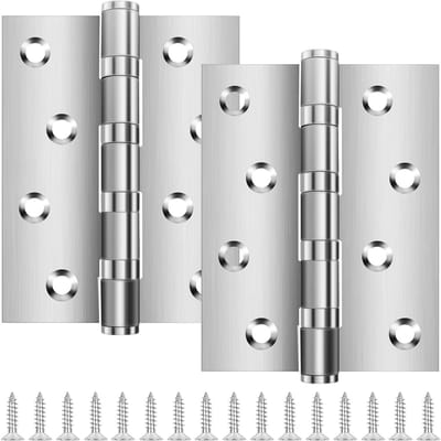 Duurzame 100mm (4 Inch) Scharnieren voor Deuren, RVS Ball Bearing Scharnieren voor Houten Deuren, Sterke en Betrouwbare Deuroplossingen (1 Paar)