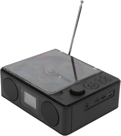 Draagbare CD Speler - Muziekspeler Radio - Ontspanning Thuis - Met Afstandsbediening - Compact Formaat