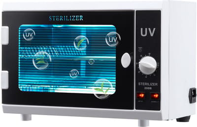 UV-sterilisator voor nagelgereedschap (12 L / 12 W) – Multifunctionele reinigingsmachine met timerfunctie, knopbediening en geharde glazen deur