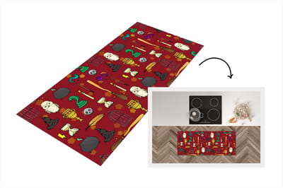 Keukenloper - Loper keuken - Tiener - Uil - Slang - Patronen - 120x50 cm - Keukenloper vinyl
