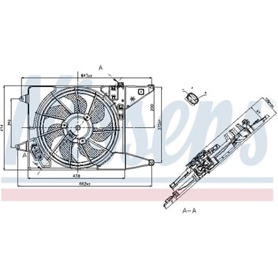 Koelventilatorwiel, motorkoeling NISSENS 85710