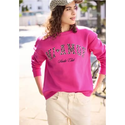 Sweatshirt met ronde hals in Loose Fit-pasvorm
