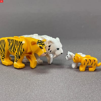 Briques MOC Animaux Petits Tigres Tigre à Dents de Sabre Blocs de Construction Particules Assemblées Jouets pour Enfants