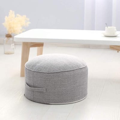 Voetkruk Poef - Zitje Ottoman - Voeten Rusten - Afneembare Hoes - 40x20x20cm - Grijs