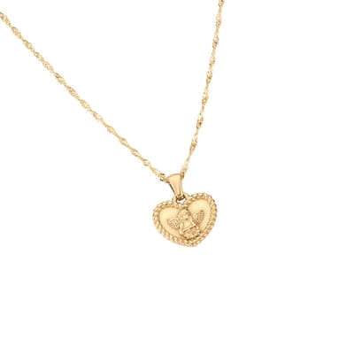 Ketting- Dames - Dottilove - 14K Goldplated - Vrouwen - 14K Verguld - Engel - Hart - Cadeau - Angel heart