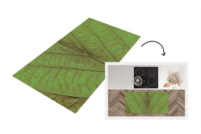 Keukenloper - Loper keuken - Bladeren - Plant - Groen - 120x60 cm - Keukenloper vinyl