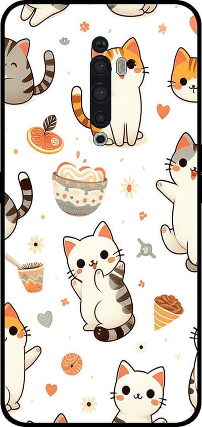 Smartphonica Telefoonhoesje Geschikt voor Oppo Reno2 Z met katten opdruk - TPU backcover case cat design geschikt voor Oppo Reno2 Z