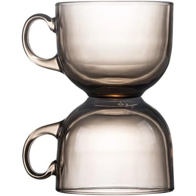 Amber Hittebestendig Glas Koffie Thee Mok Dranken Dessert Ontbijt Melkkop Glas Mokken Handvat Drinkware 301-400ml black