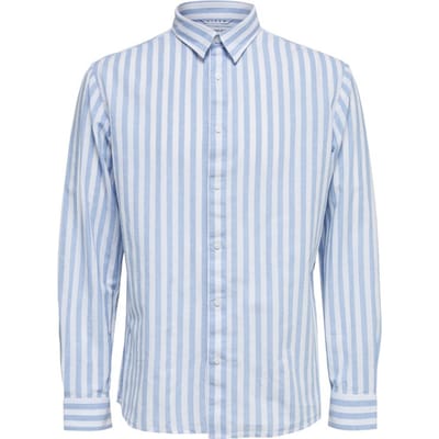 SELECTED HOMME - Maat S - SLHSLIMNEW-LINEN T-Shirt LS CLASSIC W Mannen T-Shirt