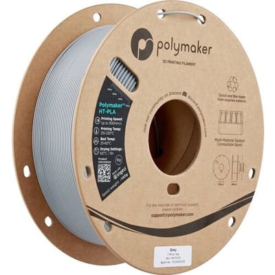 Polymaker PA17003 HT-PLA Filament PLA kunststof, HT-PLA Warmtebestendig, Highspeed filament 1.75 mm 1000 g Grijs 1 stuk(s)