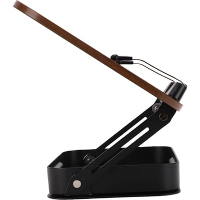 Support de bureau pour livres pour la lecture avec base rotative Panneau en bois Clips pour pages Compartiments de rangement Pliable et Angle pour support d'ordinateur portable Manuel scolaire