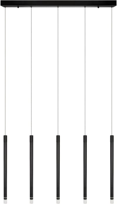 OSRAM Decor Flute LED hanglamp Lineair 36W Zwart, 3000K Warm Wit, Aluminium-Staal Design