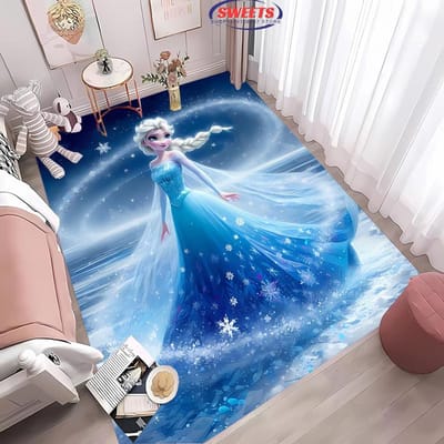 Disney Frozen Elsa Magisch IJstapijt voor Mooie Meisjeskamer Decoratie Kleed Sofamat 17 Stijlen Optioneel, Warm Cadeau voor Kinderen Vriendin 40x60cm (16x24in)