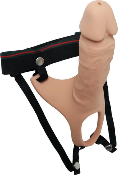 Boysoftoys - Hollow strap on - Super Hero - Silicone - Super Material - super flexible- 22-00028 - Penis lengte 16,5 cm - dia 4,5 cm - total length 24,5 cm