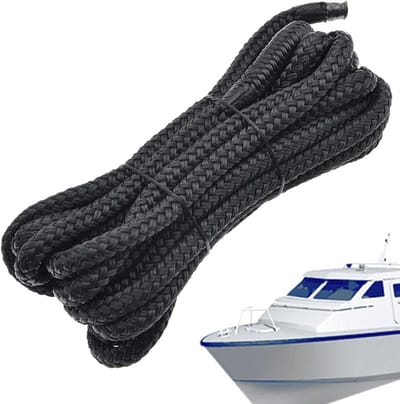 Bevestigingskoorden - Bootlijnen - Watersport Vastzetten - Versterkte Afdichtingshuls - 480 cm Lengte - Zwart