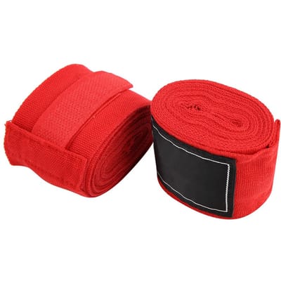 2 stuks 2,5 m elastische band boksen Sanda Muay Thai MMA Taekwondo bandage handwraps (Rood) red