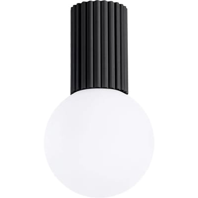 Sollux Lighting Wandlamp Halo - G9 - zwart - aluminium/glas - 12x12x21cm