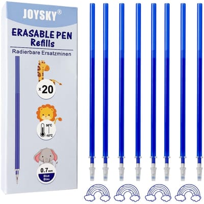 Dailygoods - Dailygoody - Uitwisbare reservevullingen - 20 stuks - Hoogwaardig alternatief - Blauw - Penpunt 0,7 mm - Geschikt voor Legami pennen - Ideaal voor pre...