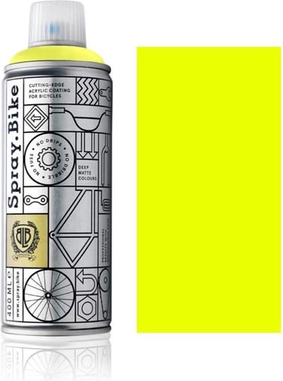Spray.Bike Fluor Gele Fietsverf - Poedercoating voor fietsframes - 400ml