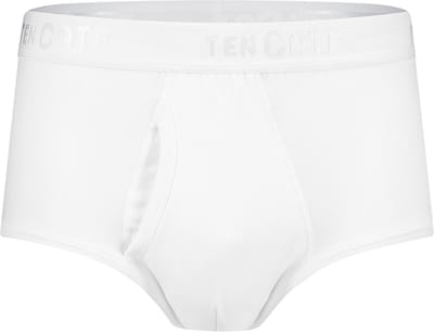 Ten Cate Basics organic cotton stretch slip met gulp wit 2-pack voor Heren | Maat L