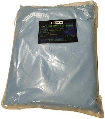 Reaxyl Fluorescentiekleurstof poeder voor lekdetectie 1 kg, blauw