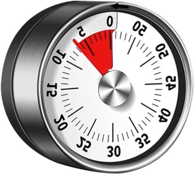 Mechanische en Magnetische Keuken Timer, Verstelbaar van 1 tot 60 Minuten, Ideaal voor Bakken, Koken en Barbecue