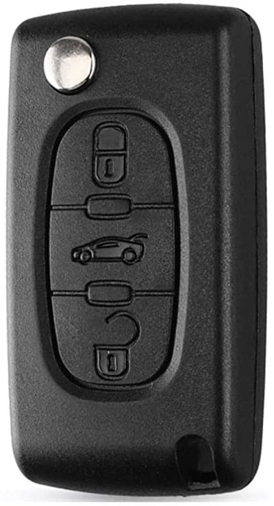 Dailygoods- Sleutelbehuizing Compatibel met CE0536 - Autosleutel Hoesje - Antidiefstal - Peugeot/Citroen - Kofferknop - Inclusief Montagevideo