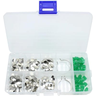 Support de Modèle Dentaire Métallique Support de Modèle Delta Coin Élastique Coin en Plastique Bois pour Outils Dentaires white