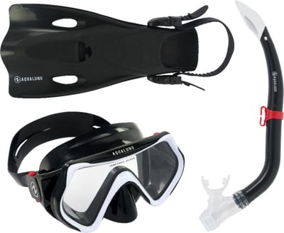 Aqua Lung Sport Hero Set Junior - Snorkelset - Duikbril - Snorkel - Kinderen - Zwart/Wit - 25-31