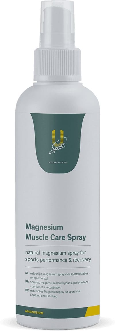 U-Sport Magnesium Muscle Care Spray - 200 ml - Tegen Spierkramp & Vermoeidheid - Puur Zechstein™ Magnesium