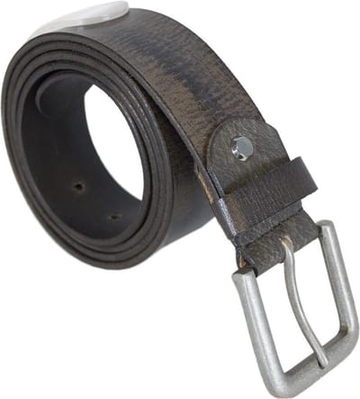 Heren Riem Antraciet Italiaans Leer - 4 cm Brede Casual Leren Dames Riem Of Heren Riem - Maat 115 cm (Taillemaat tot 100 cm)