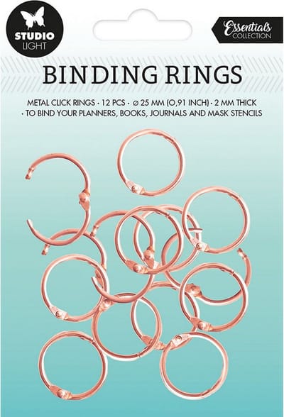 Studio Light Essentials Binding Click Rings - Rose